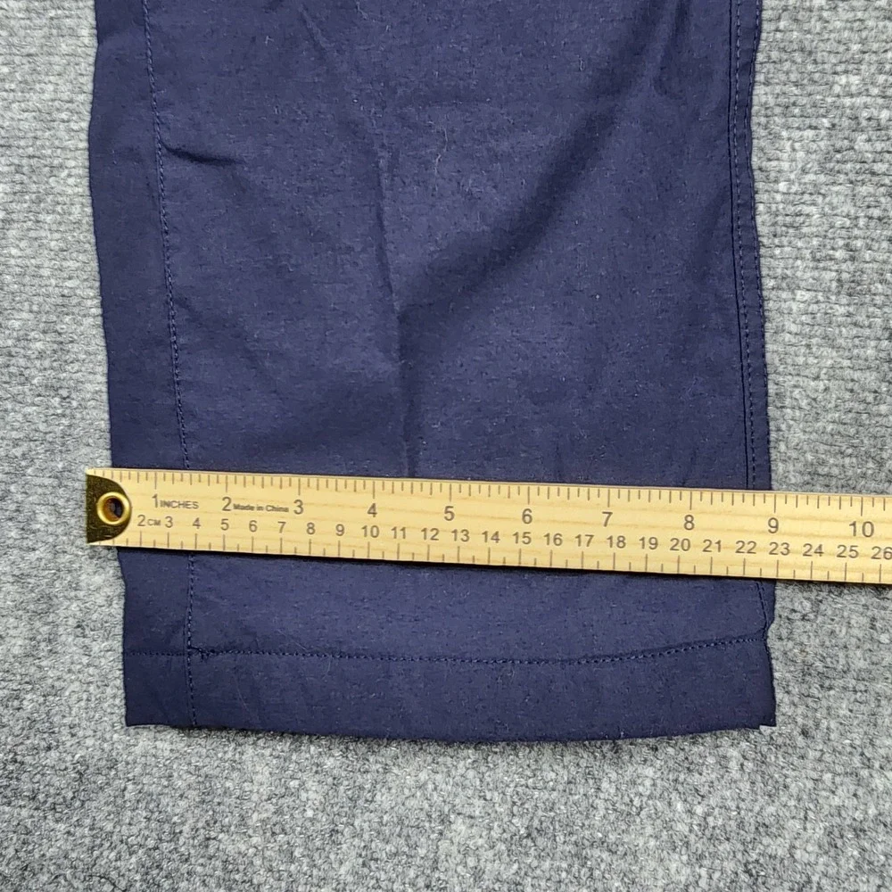 Eddie Bauer Mens 36x30 Fleece Lined Tech Pants Navy Blue Cargo Hiking 283947